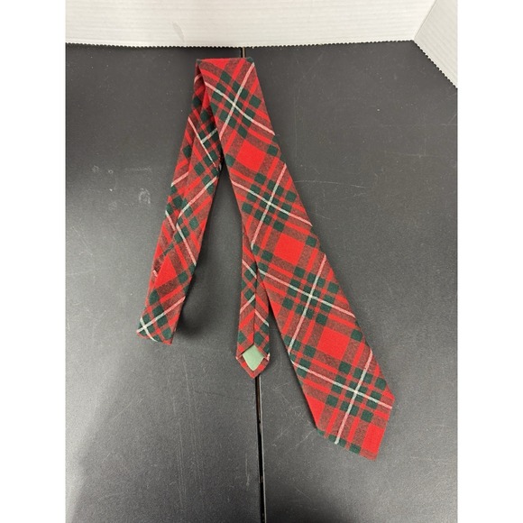 Macgregor 100% New Wool Neck Tie Tartan Plaid Made in Scotland Mens EXC - Picture 1 of 8